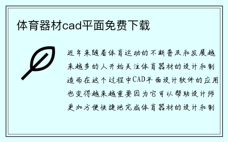 体育器材cad平面免费下载