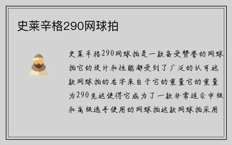 史莱辛格290网球拍