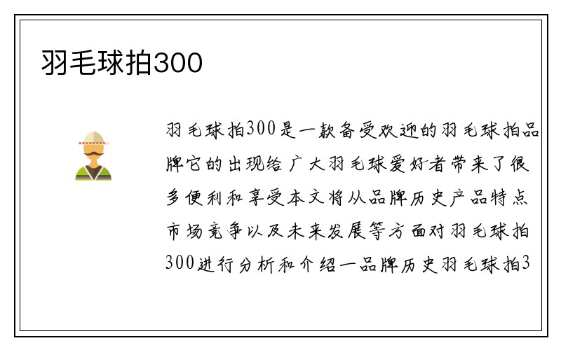 羽毛球拍300