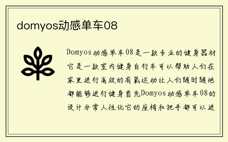 domyos动感单车08